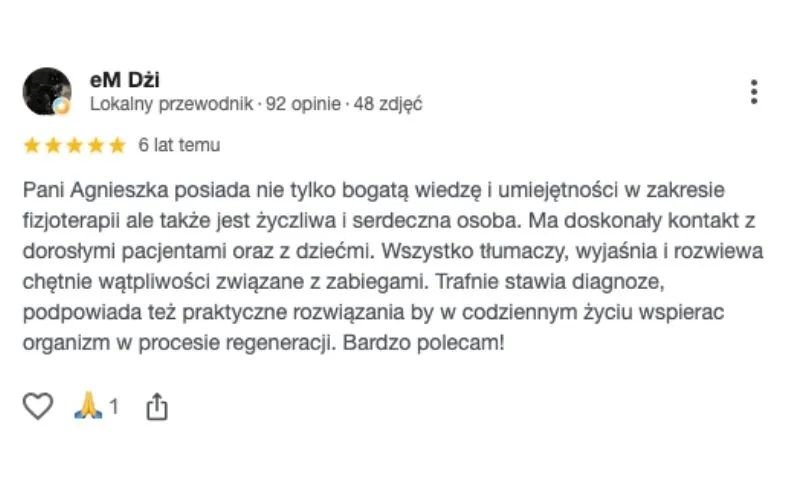 Opinia o Agnieszce Bachorz – eM Dżi